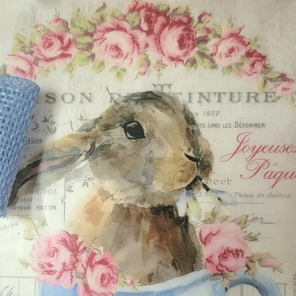 Baby Shower Bunny Wreath Rabbit Deco Mesh Bows Child Gift